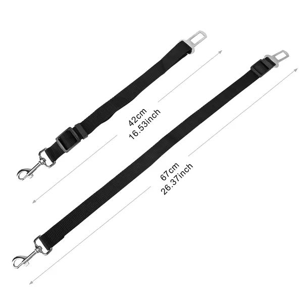 2-Pack Pet Dog Seat Belt - Adjustable Safety Harness for Dogs & Cats