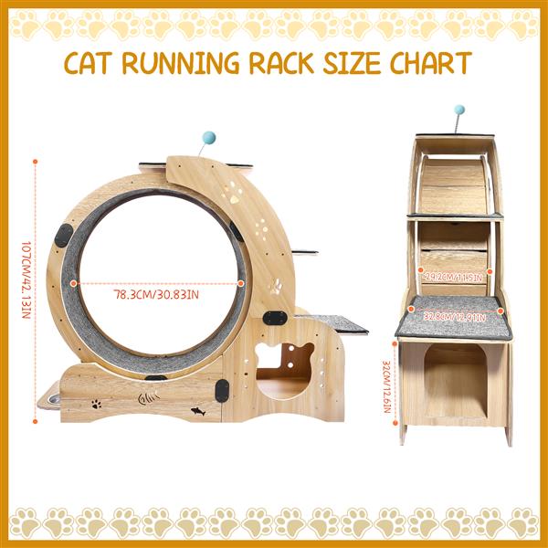6-in-1 Cat Exercise Wheel - Your Cat's Boredom & Energy Problem Solved