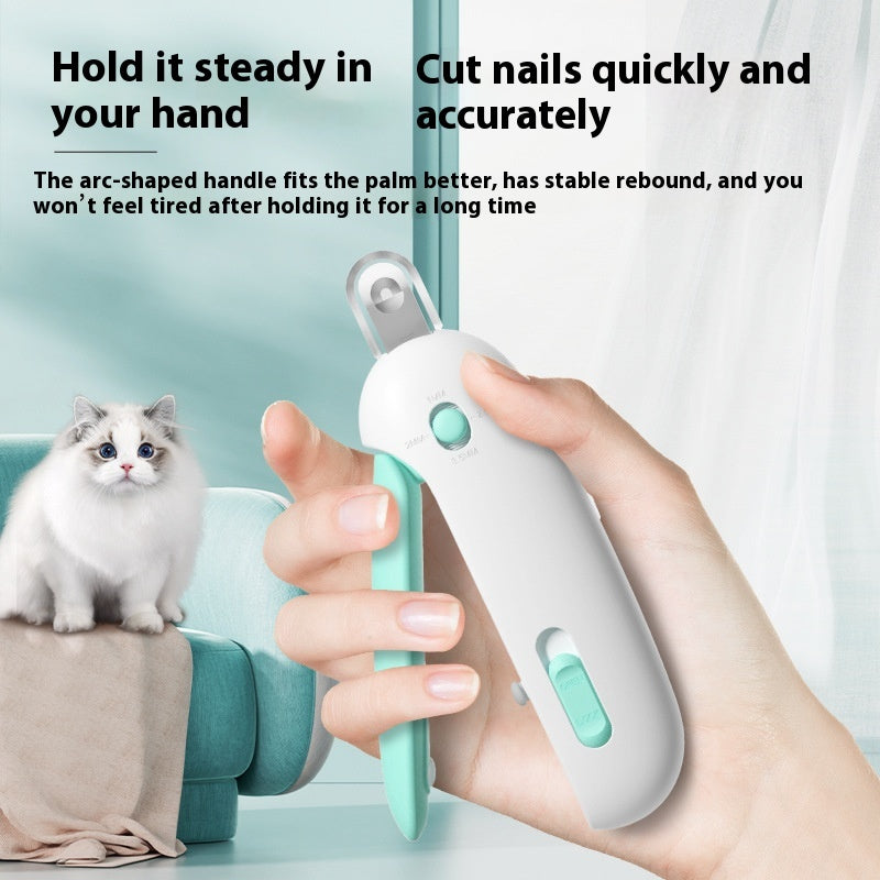 Cat Nail Scissors with Gravity Push - Safe & Easy Nail Clippers for Cats