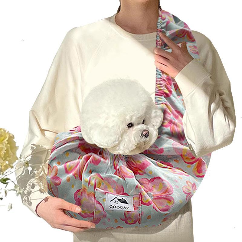 Hands-Free Pet Cuddle Carrier - Portable Sling for Small & Medium Dogs, Cats & Pets