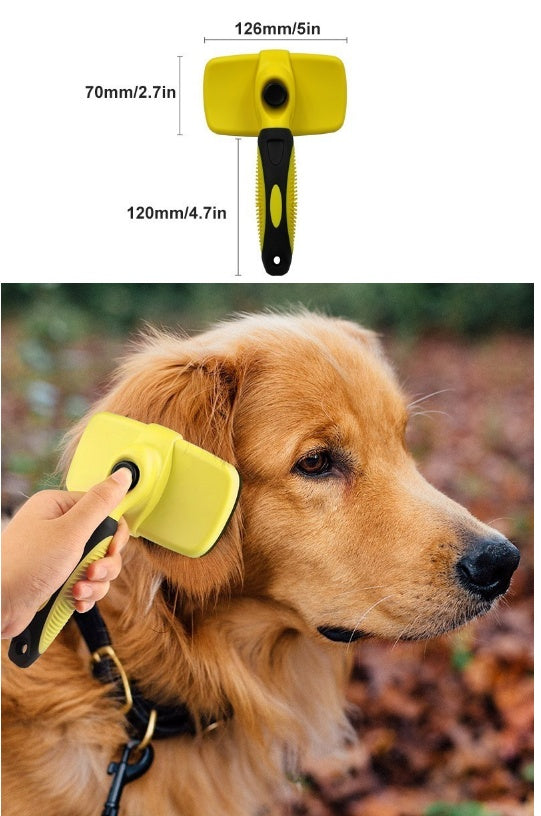 Pet Automatic Retractable Comb - Self-Cleaning Grooming Brush for Dogs & Cats