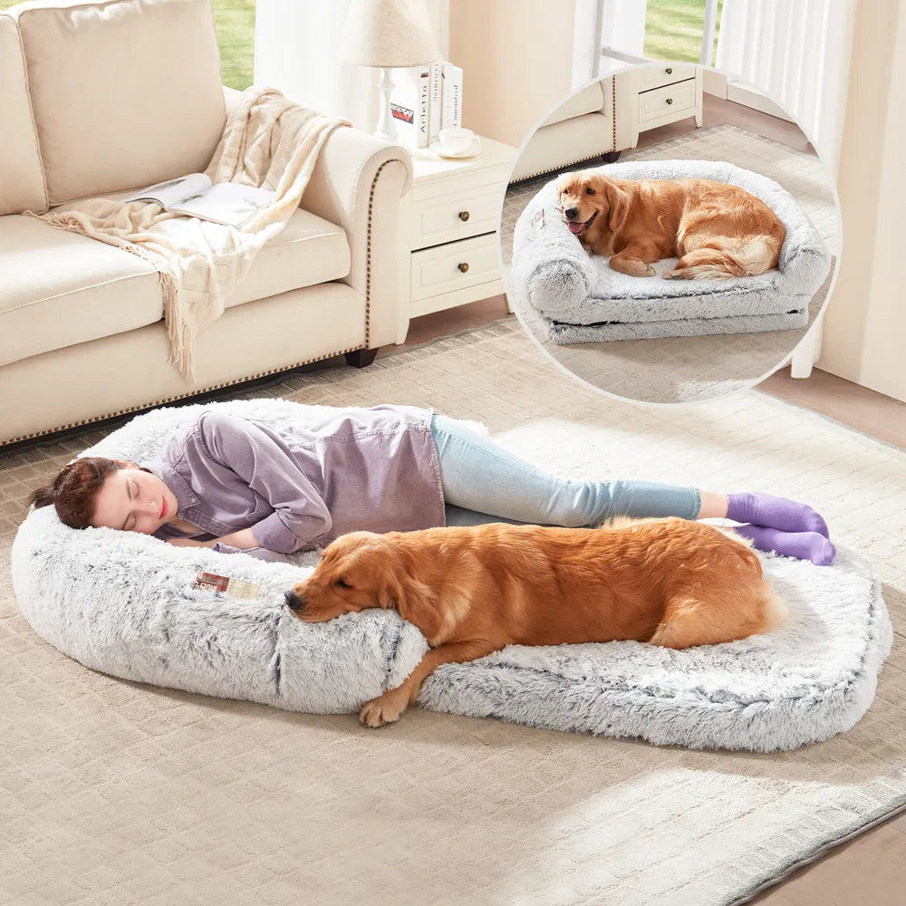 Human Dog Bed 71x43" - Orthopedic Washable Bed for Large Dogs & Humans