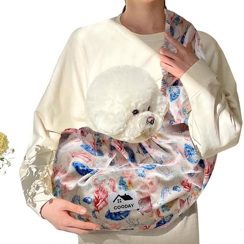 Hands-Free Pet Cuddle Carrier - Portable Sling for Small & Medium Dogs, Cats & Pets