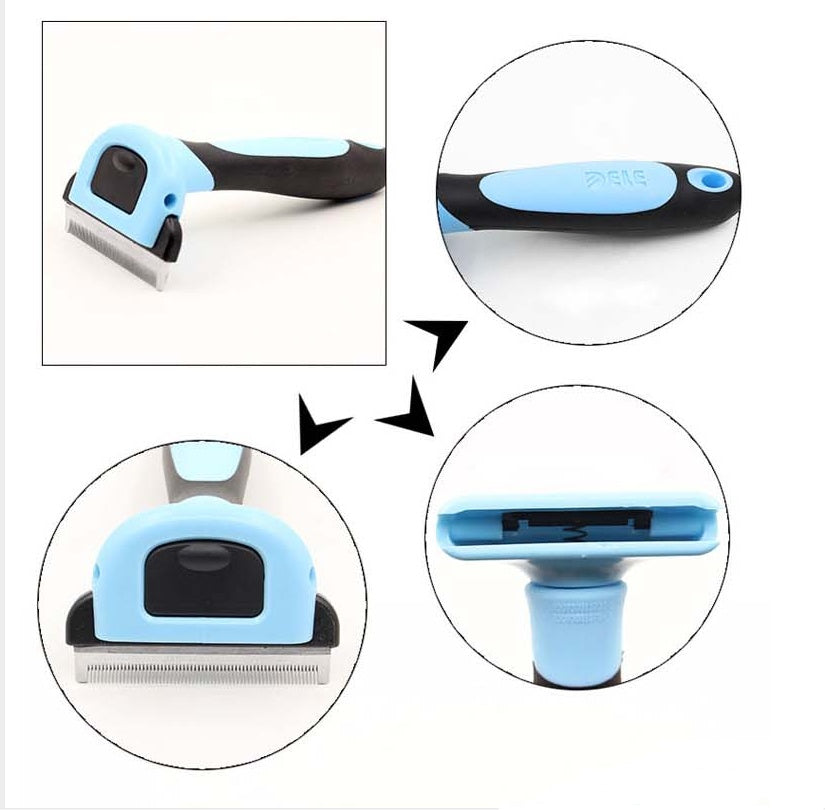 Pet Hair Removal Comb - Professional Deshedding Tool for Dogs & Cats