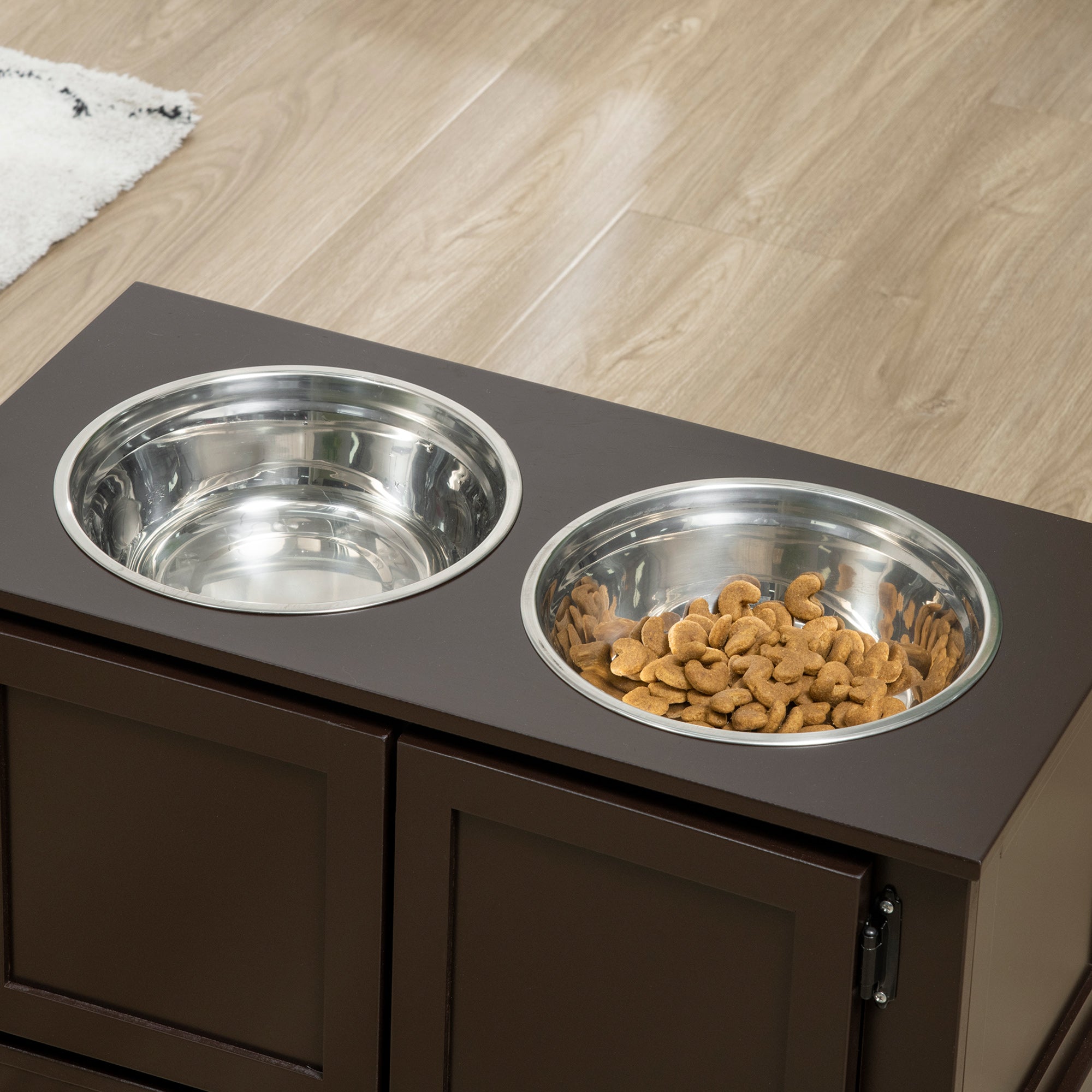 Elevated Dog Bowls with Storage - Raised Pet Feeding Station