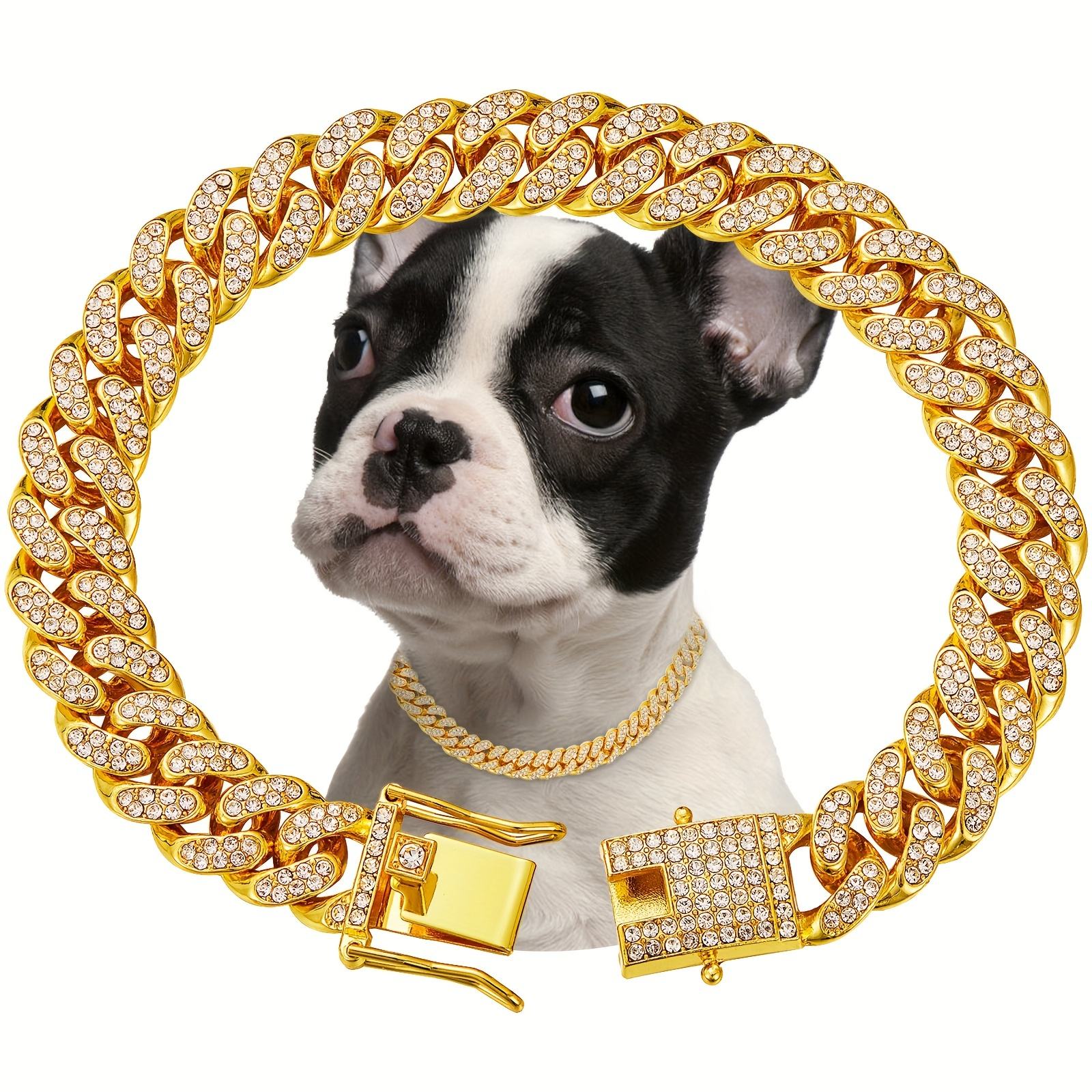 Shiny Diamond Pet Collar - Your Dog or Cat Looks Glamorous & Stays Safe!