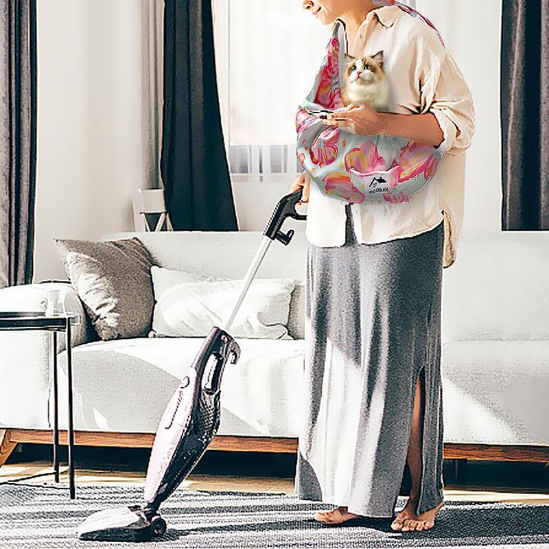 Hands-Free Pet Cuddle Carrier - Portable Sling for Small & Medium Dogs, Cats & Pets