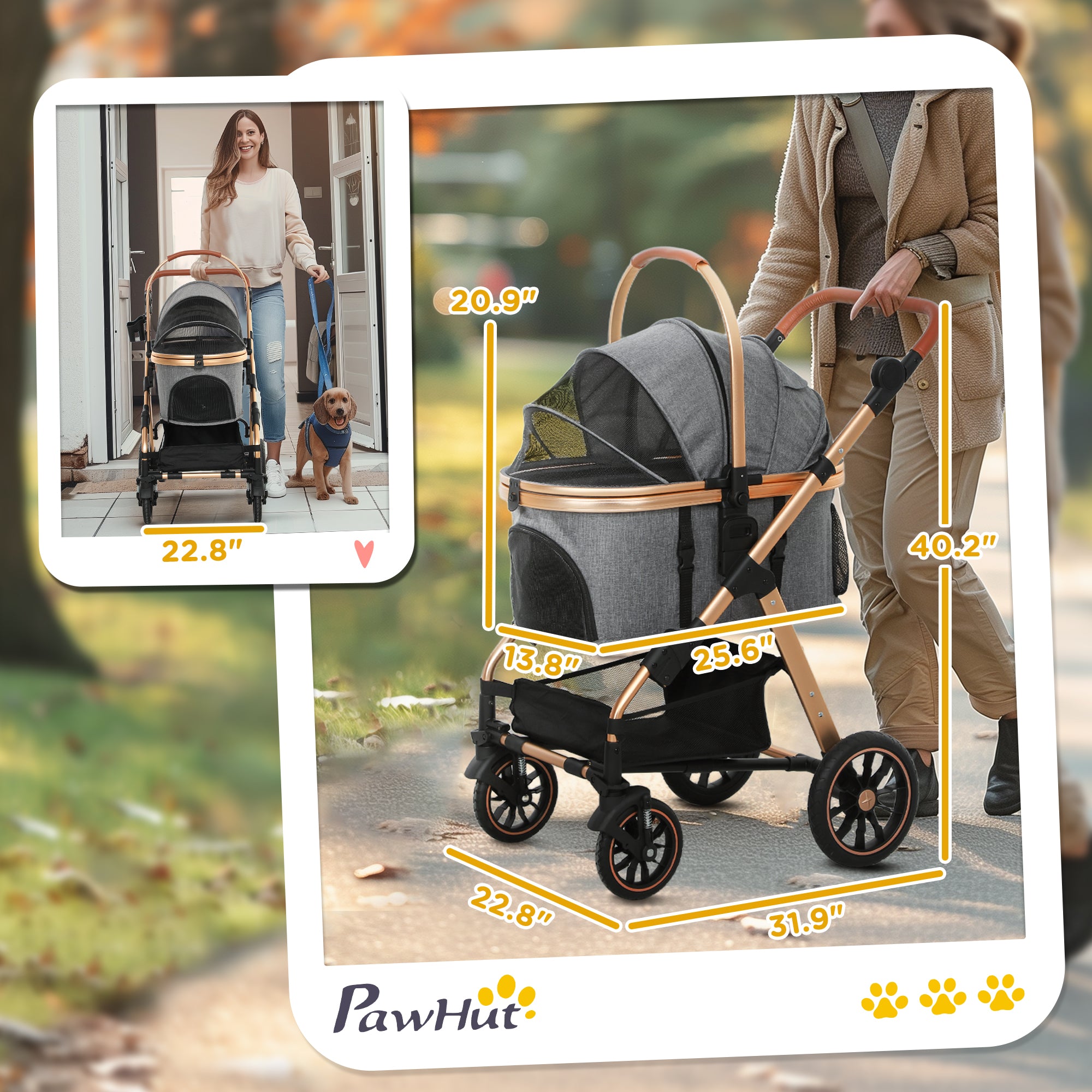 3-in-1 Dog Stroller - Your Senior Dog's Freedom (Stroller + Car Seat + Carrier!)