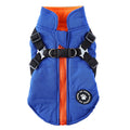 Cotton-Padded Dog Jacket with Chest Strap - Keep Your Pup Warm & Secure!