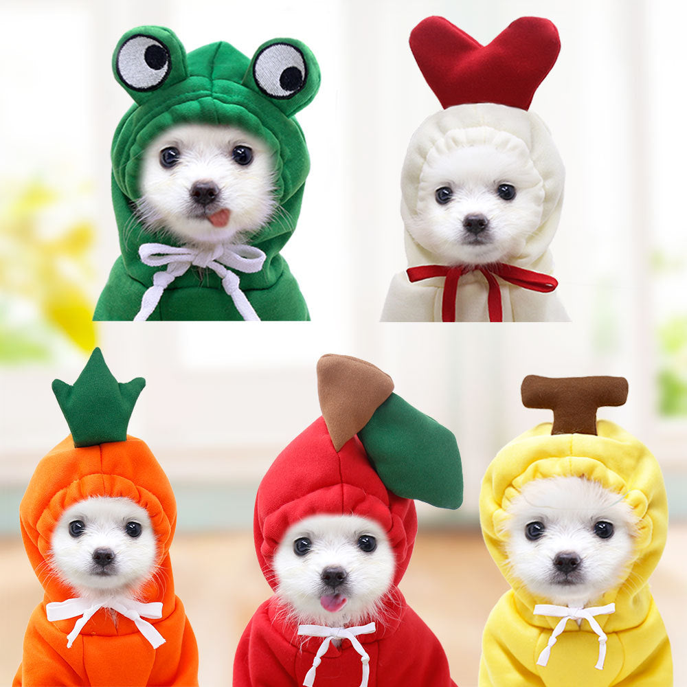 Cute Fruit Hoodie for Small Dogs - Warm Fleece Winter Coat (Adorable Designs!)