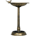 28" Antique Bird Bath with Planter - Transform Your Garden Into a Bird Paradise!