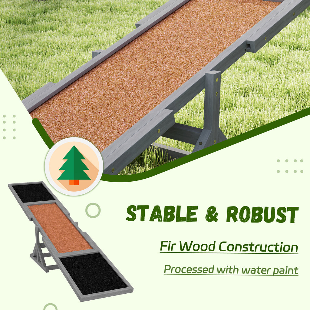 Wooden Dog Agility Seesaw 83" - Turn Your Backyard Into a Pro Training Course!