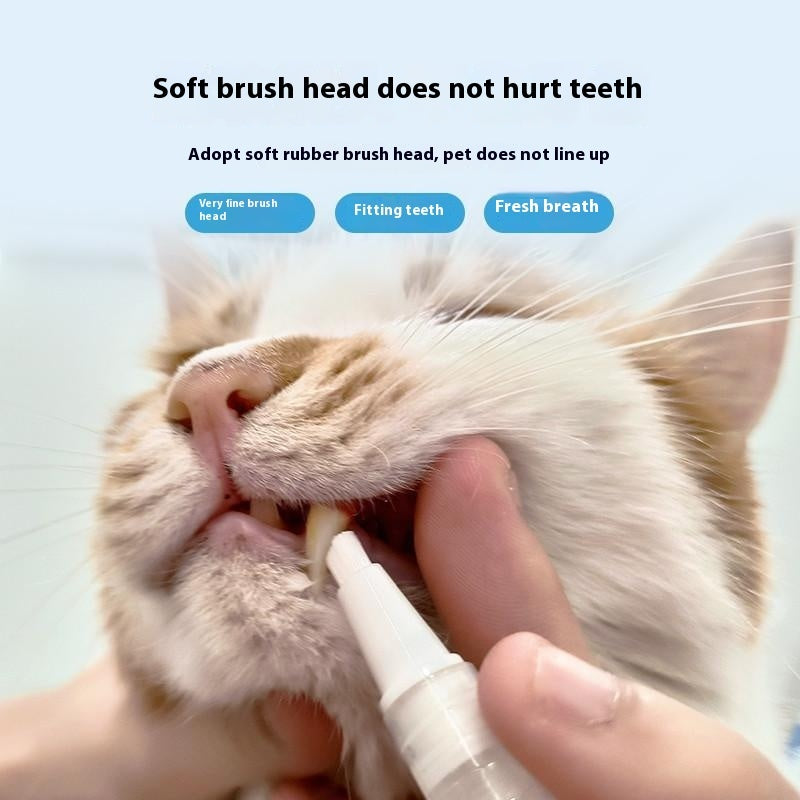 Pet Toothbrush Pen - Easy Teeth Cleaning Tool for Fresh Breath