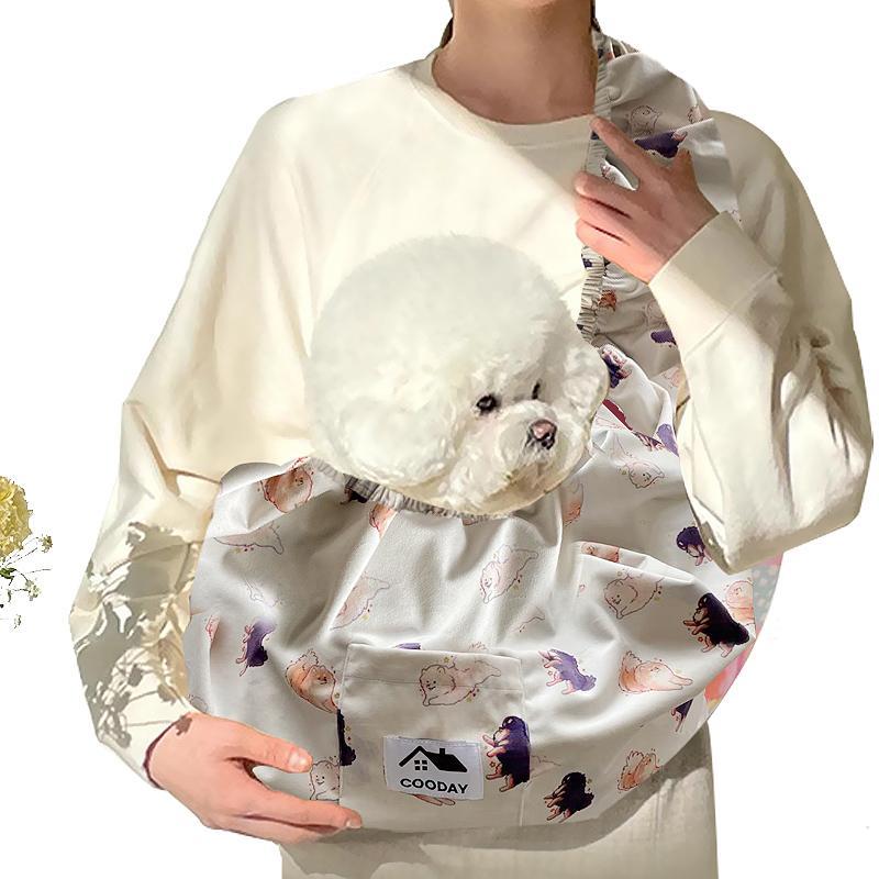 Hands-Free Pet Cuddle Carrier - Portable Sling for Small & Medium Dogs, Cats & Pets