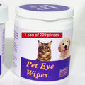 Toallitas para ojos de mascotas, paquete de 200 unidades, ¡quitamanchas de lágrimas suave para perros y gatos!