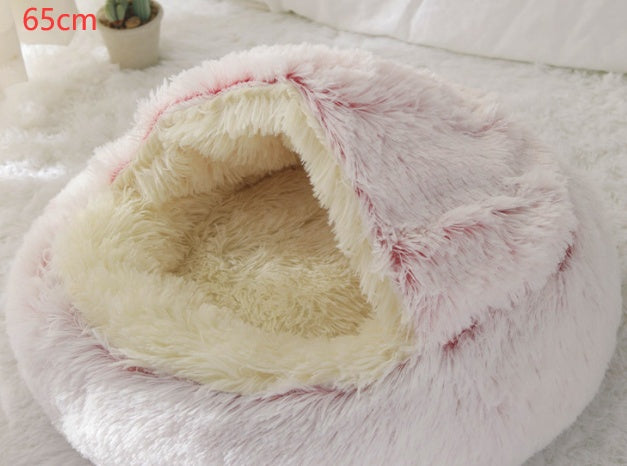 2-in-1 Dog & Cat Bed - Your Pet's Cozy Winter Nest (Converts House to Flat Bed!)