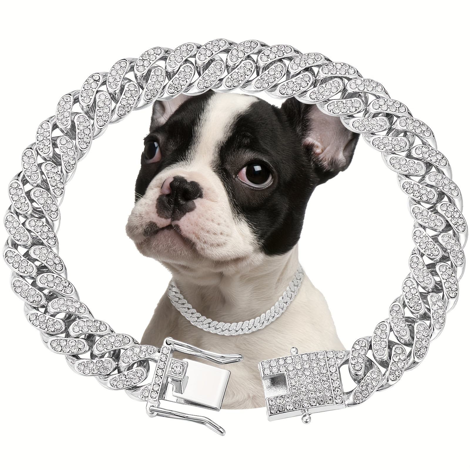 Shiny Diamond Pet Collar - Your Dog or Cat Looks Glamorous & Stays Safe!