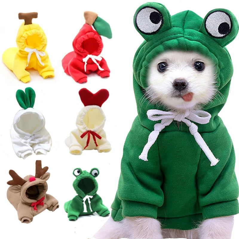Cute Fruit Hoodie for Small Dogs - Warm Fleece Winter Coat (Adorable Designs!)
