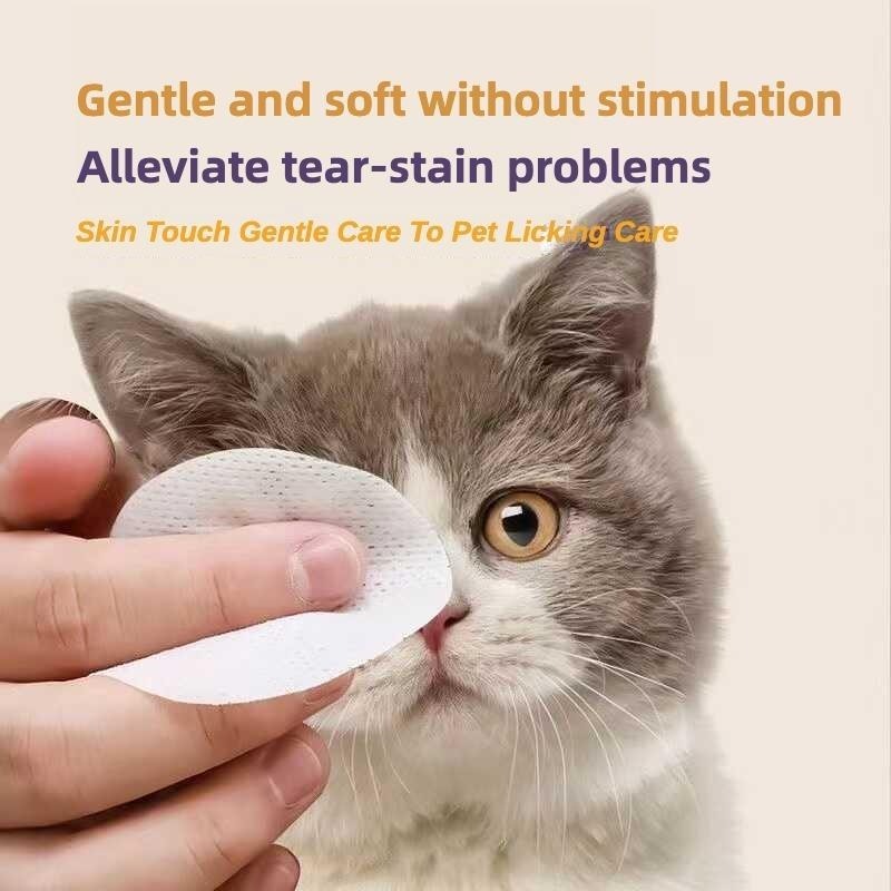 Pet Eye Wipes 200-Pack - Gentle Tear Stain Remover for Dogs & Cats!