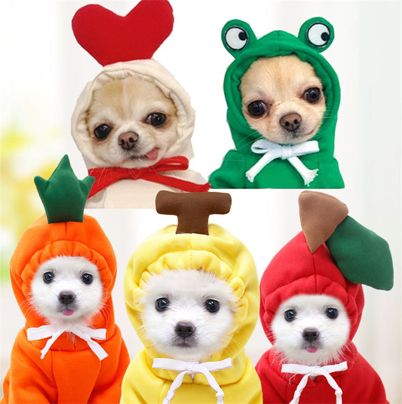 Cute Fruit Hoodie for Small Dogs - Warm Fleece Winter Coat (Adorable Designs!)