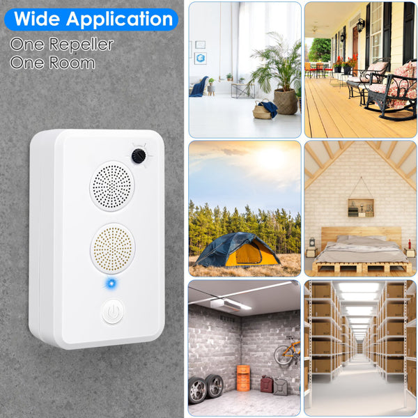 4-Pack Ultrasonic Pest Repeller - Keep Bats, Birds & Mice Away (Chemical-Free!)