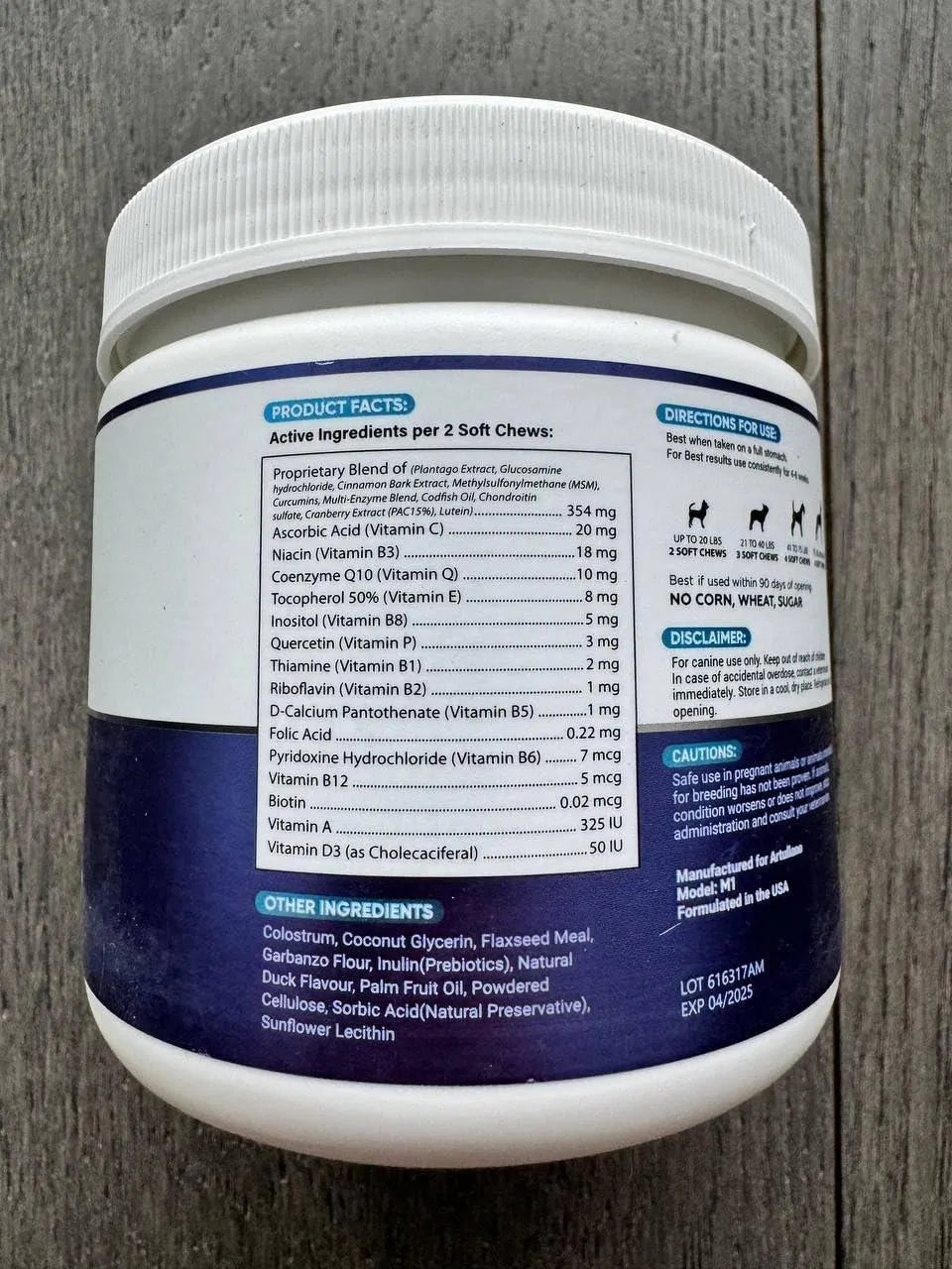 Dog Multivitamin 20-in-1 with Glucosamine - Complete Health for Puppies & Seniors (120 Chews!)