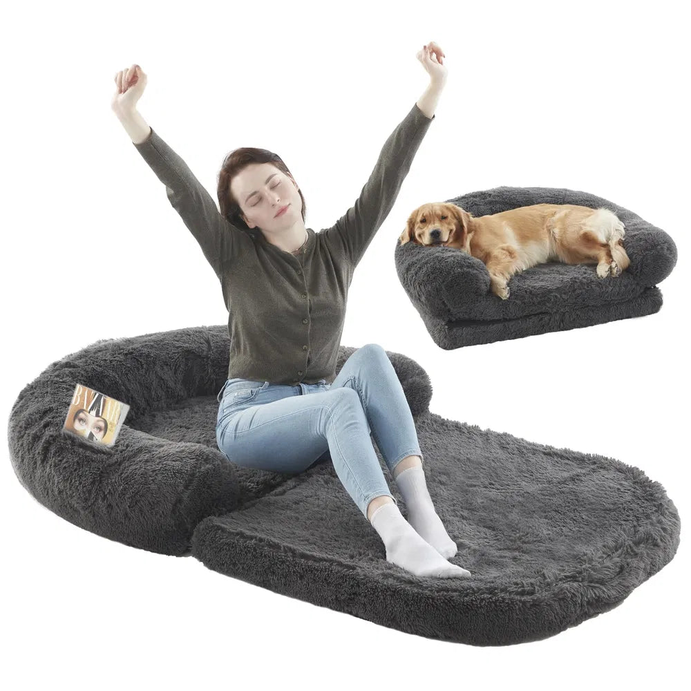 Human Dog Bed 71x43" - Orthopedic Washable Bed for Large Dogs & Humans