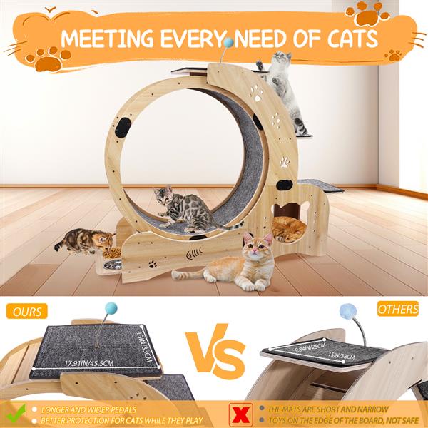 6-in-1 Cat Exercise Wheel - Your Cat's Boredom & Energy Problem Solved