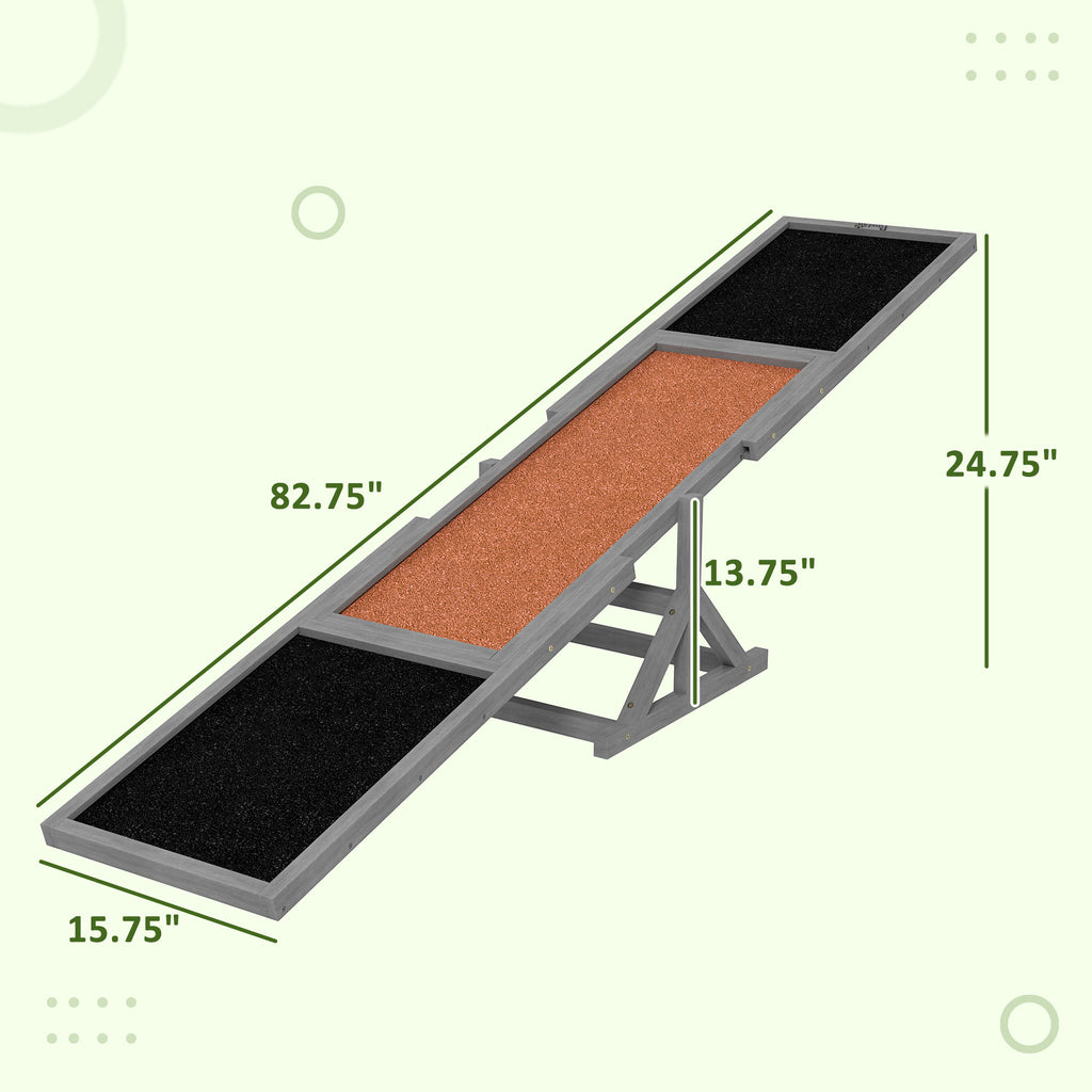Wooden Dog Agility Seesaw 83" - Turn Your Backyard Into a Pro Training Course!