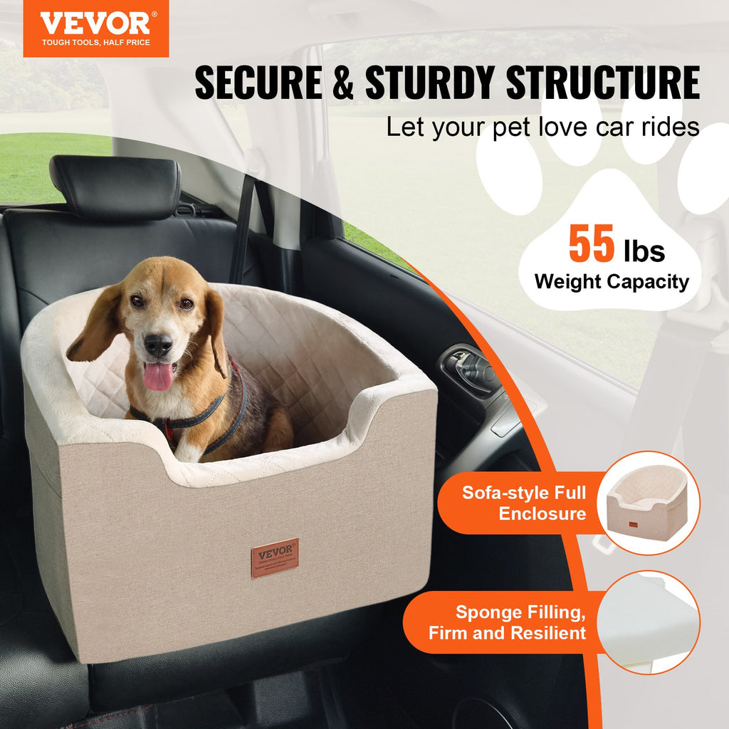 VEVOR Dog Booster Car Seat - Your Small Dog Finally Sees Out the Window! (Up to 55 lbs)