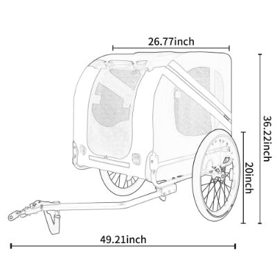 Large Folding Bike Trailer for Dogs - Your Adventure Buddy Rides Along (120LB Capacity!)