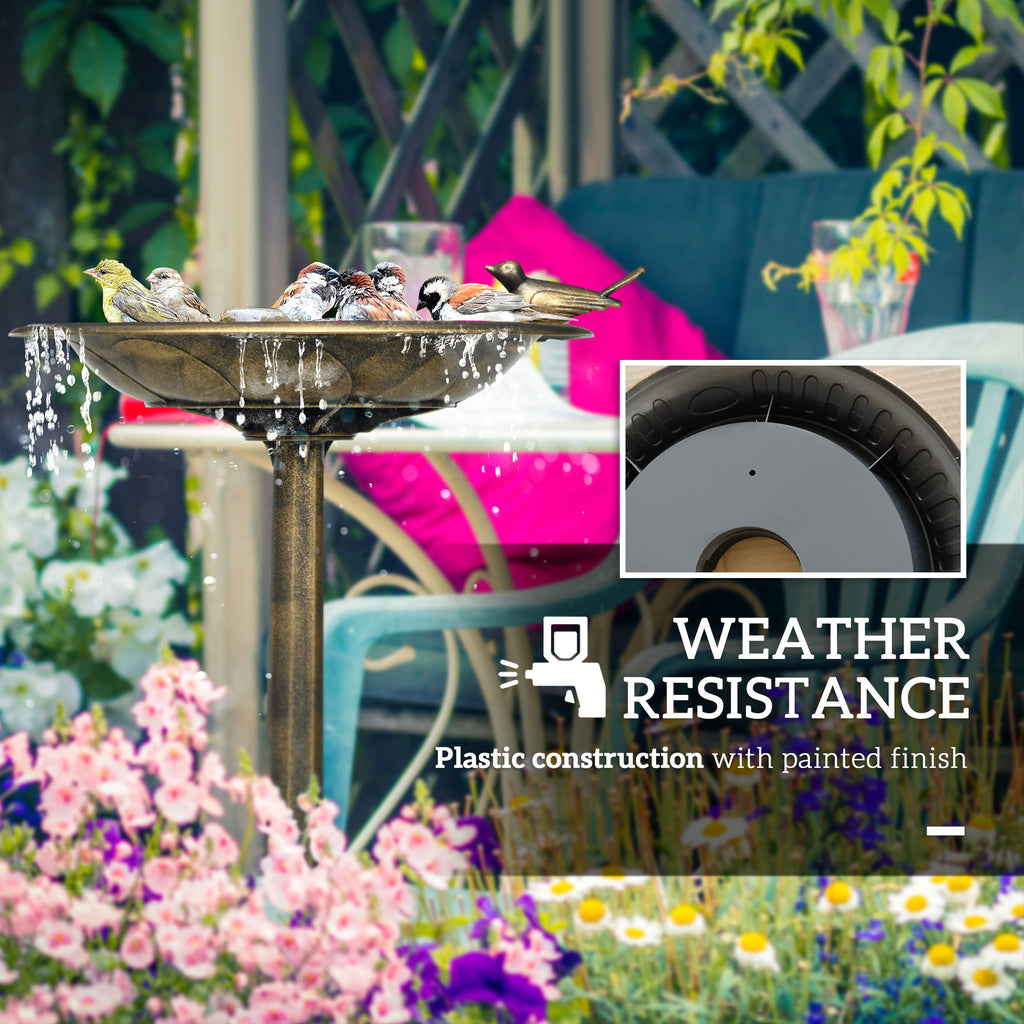 28" Antique Bird Bath with Planter - Transform Your Garden Into a Bird Paradise!