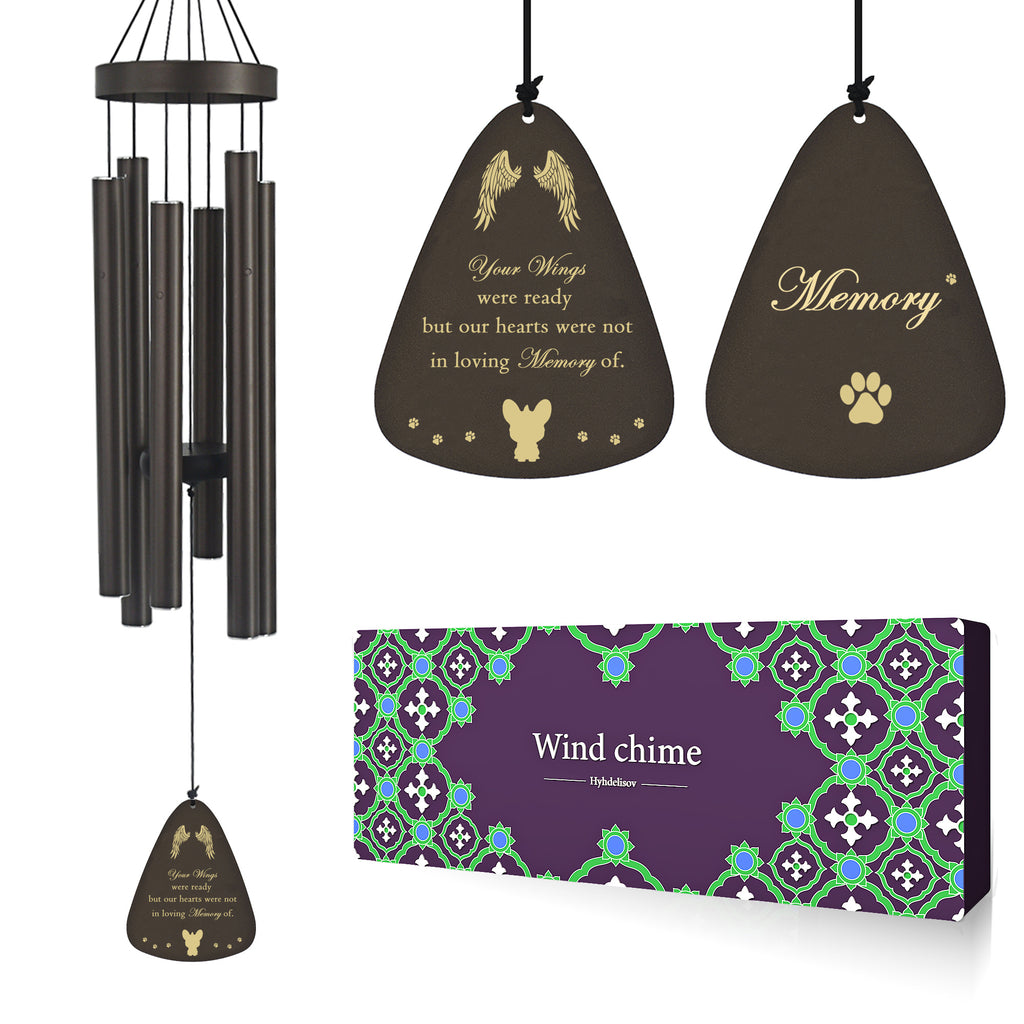 Campana de viento conmemorativa para mascotas - Regalo de recuerdo de perro y gato por la pérdida de una mascota